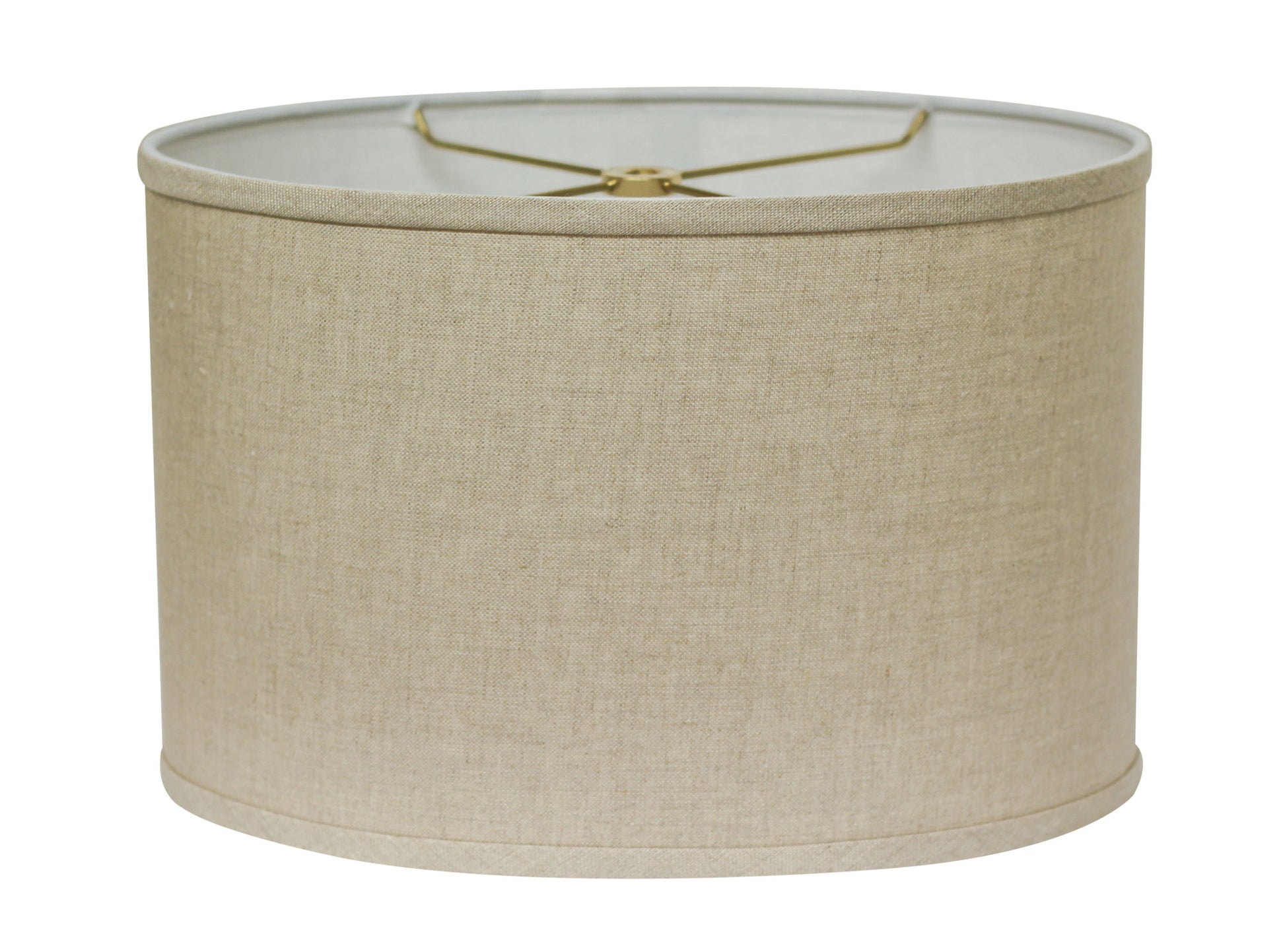 Slant Retro Oval Hardback Lampshade with Washer gray-linen