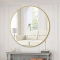 Wall Mirror 48 Inch Oversized Big Size Gold Circular gold-glass-metal