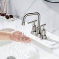 2 Handle Bathroom Faucet 4 Inch Centerset Bathroom brushed nickel-metal