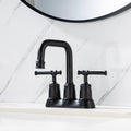 2 Handle Bathroom Faucet 4 Inch Centerset Bathroom black-metal