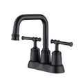 2 Handle Bathroom Faucet 4 Inch Centerset Bathroom black-metal