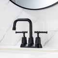 2 Handle Bathroom Faucet 4 Inch Centerset Bathroom black-metal