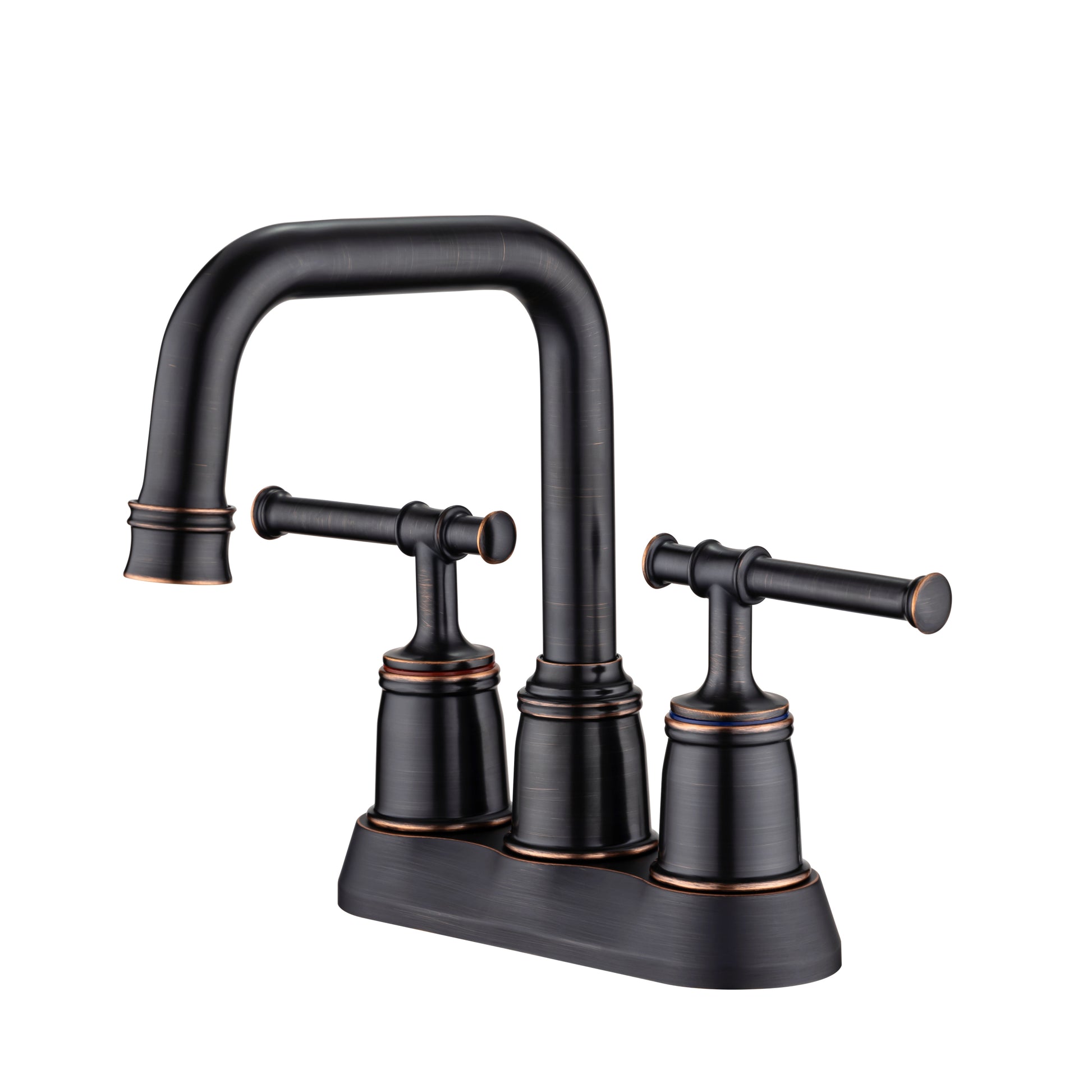 2 Handle Bathroom Faucet 4 Inch Centerset Bathroom oil-rubbed bronze-metal