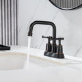 2 Handle Bathroom Faucet 4 Inch Centerset Bathroom oil-rubbed bronze-metal