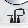 2 Handle Bathroom Faucet 4 Inch Centerset Bathroom black-metal