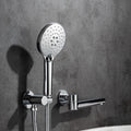 3 Hole Wall Mount Widespread Bathroom Waterfall chrome-metal