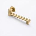 3 Hole Wall Mount Widespread Bathroom Waterfall brushed gold-metal