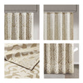 Jacquard Shower Curtain tan+ivory-polyester