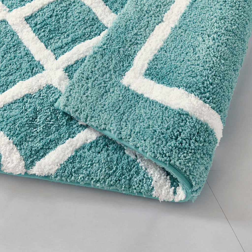 Reversible High Pile Tufted Microfiber Bath Rug aqua-microfiber