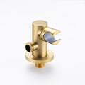 3 Hole Wall Mount Widespread Bathroom Waterfall brushed gold-metal