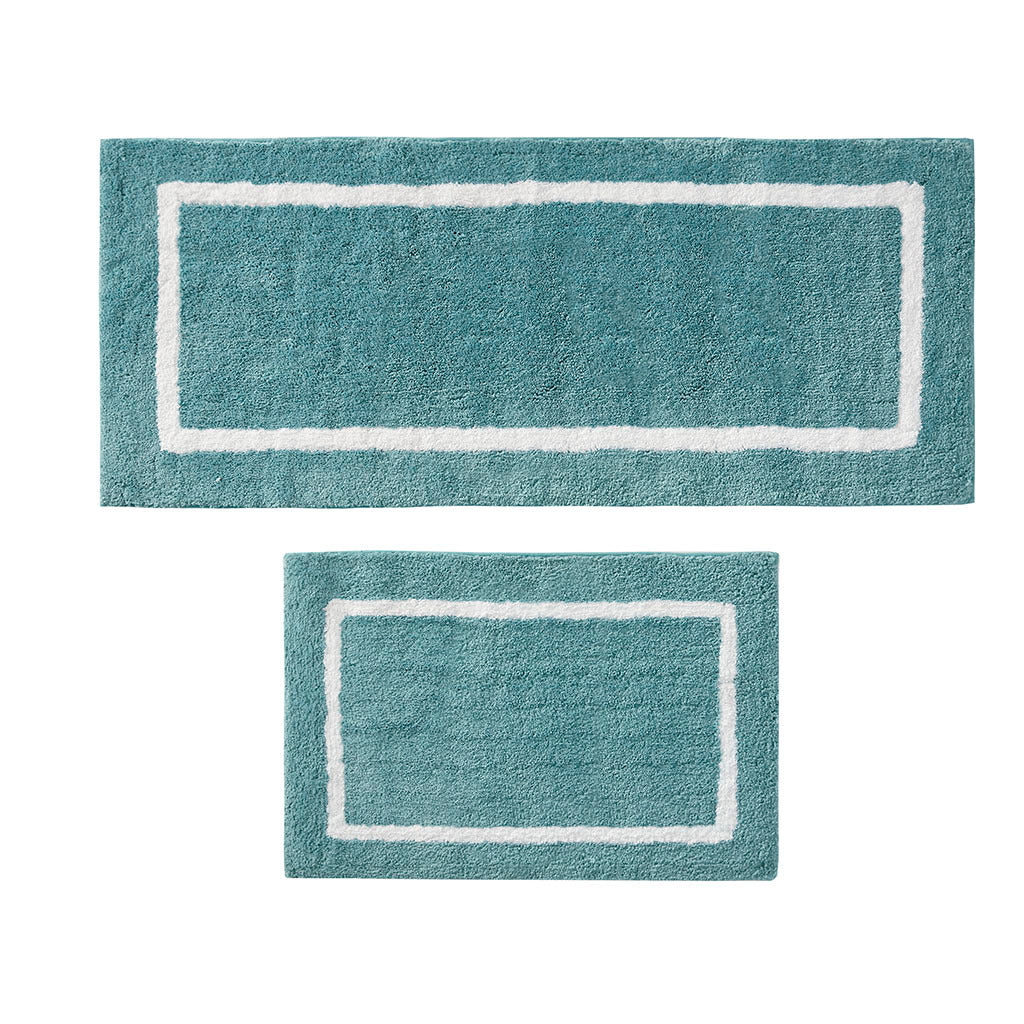 Reversible High Pile Tufted Microfiber Bath Rug aqua-microfiber