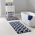 Reversible High Pile Tufted Microfiber Bath Rug navy-microfiber