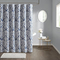 Jacquard Shower Curtain silver-cotton