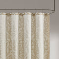 Jacquard Shower Curtain tan+ivory-polyester