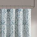 Jacquard Shower Curtain aqua+silver-polyester