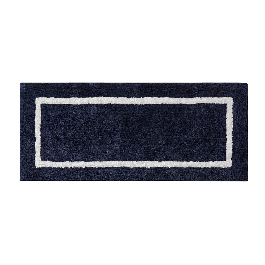 Reversible High Pile Tufted Microfiber Bath Rug navy-microfiber