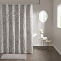 Jacquard Shower Curtain silver-cotton