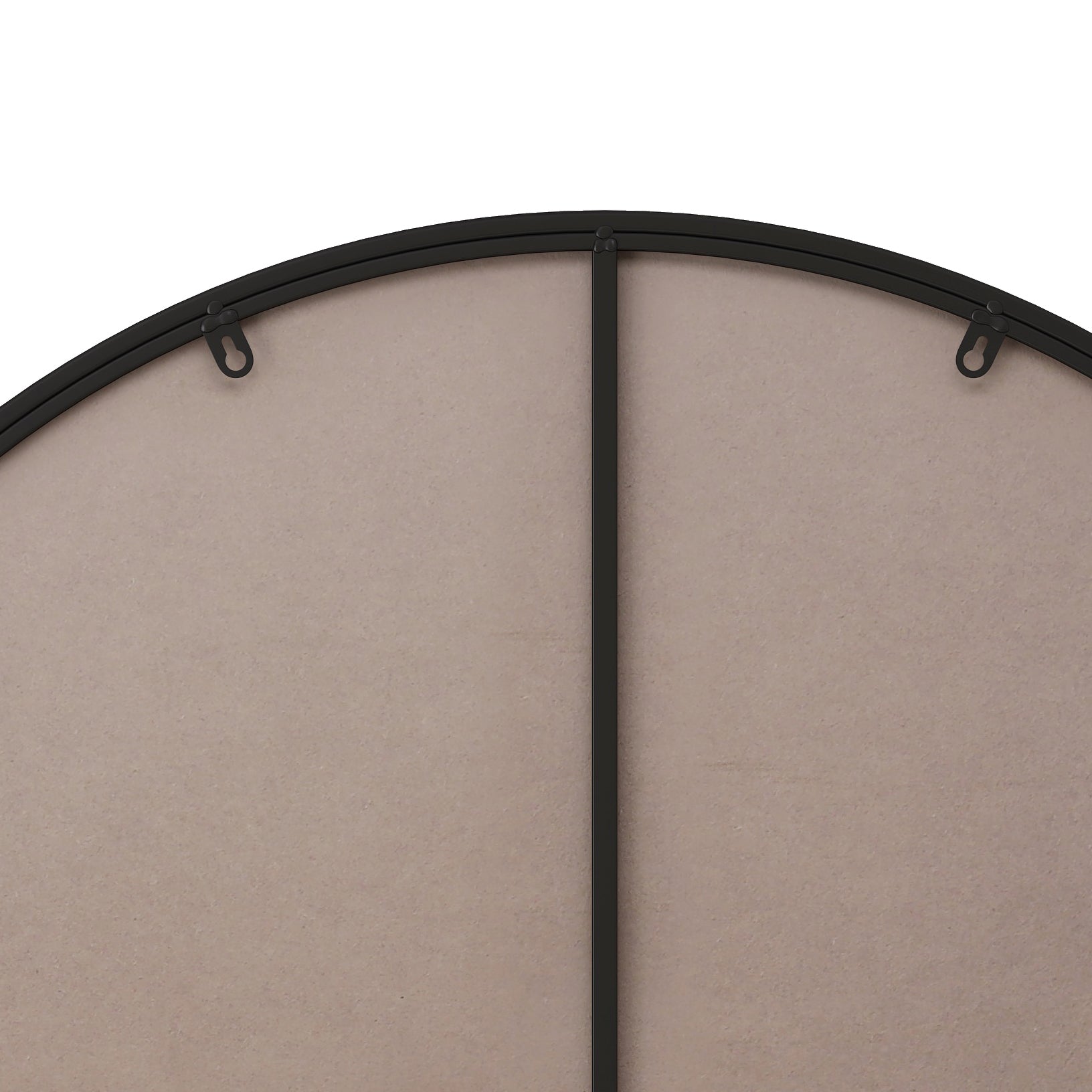 Wall Mirror 28 Inch Black Circular Mirror Metal Framed black-glass