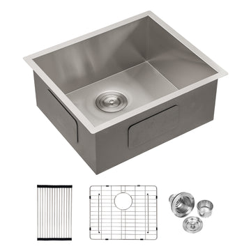 23 Inch Undermount Sink Single Bowl Stainless