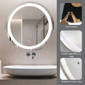 24 Inch Led Round Bathroom Mirror - Transparent