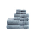 Cotton 6 Piece Bath Towel Set blue-cotton