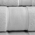 100% Cotton 8 Piece Antimicrobial Towel Set silver-cotton