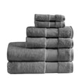 Cotton 6 Piece Bath Towel Set charcoal-cotton