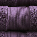 100% Cotton 8 Piece Antimicrobial Towel Set purple-cotton