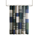 Pieced Cotton Shower Curtain green-cotton