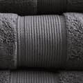 100% Cotton 8 Piece Antimicrobial Towel Set grey-cotton