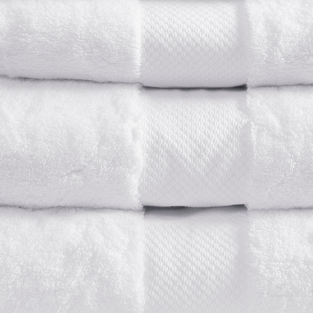 Cotton 6 Piece Bath Towel Set white-cotton