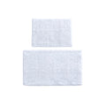 100% Cotton Solid Tufted 2 Piece Bath Rug Set white-cotton