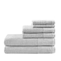 Cotton Waffle Jacquard Antimicrobial Bath Towel 6 grey-cotton