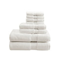 100% Cotton 8 Piece Antimicrobial Towel Set cream-cotton