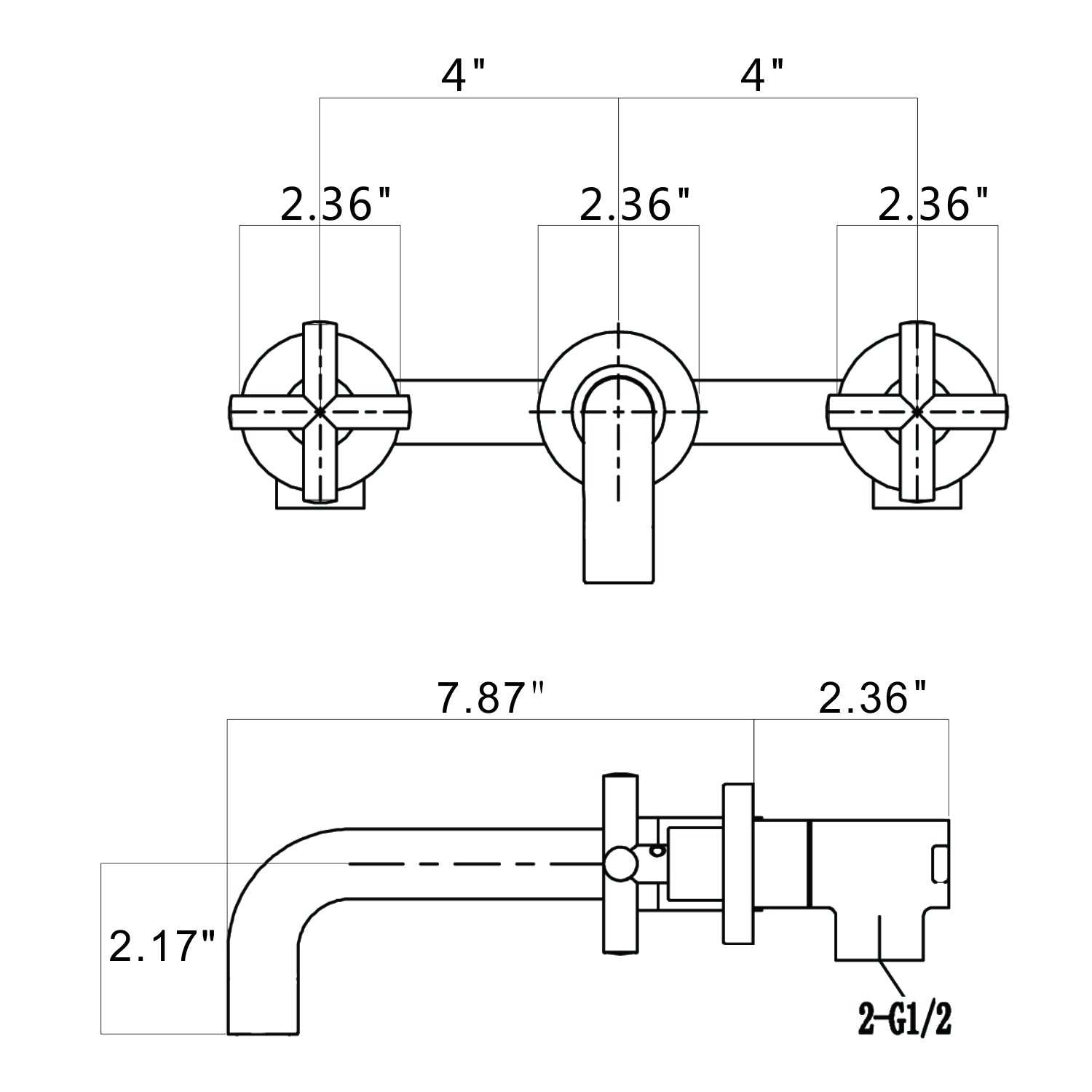 Bathroom Faucet Wall Mounted Bathroom Sink Faucet gold-brass