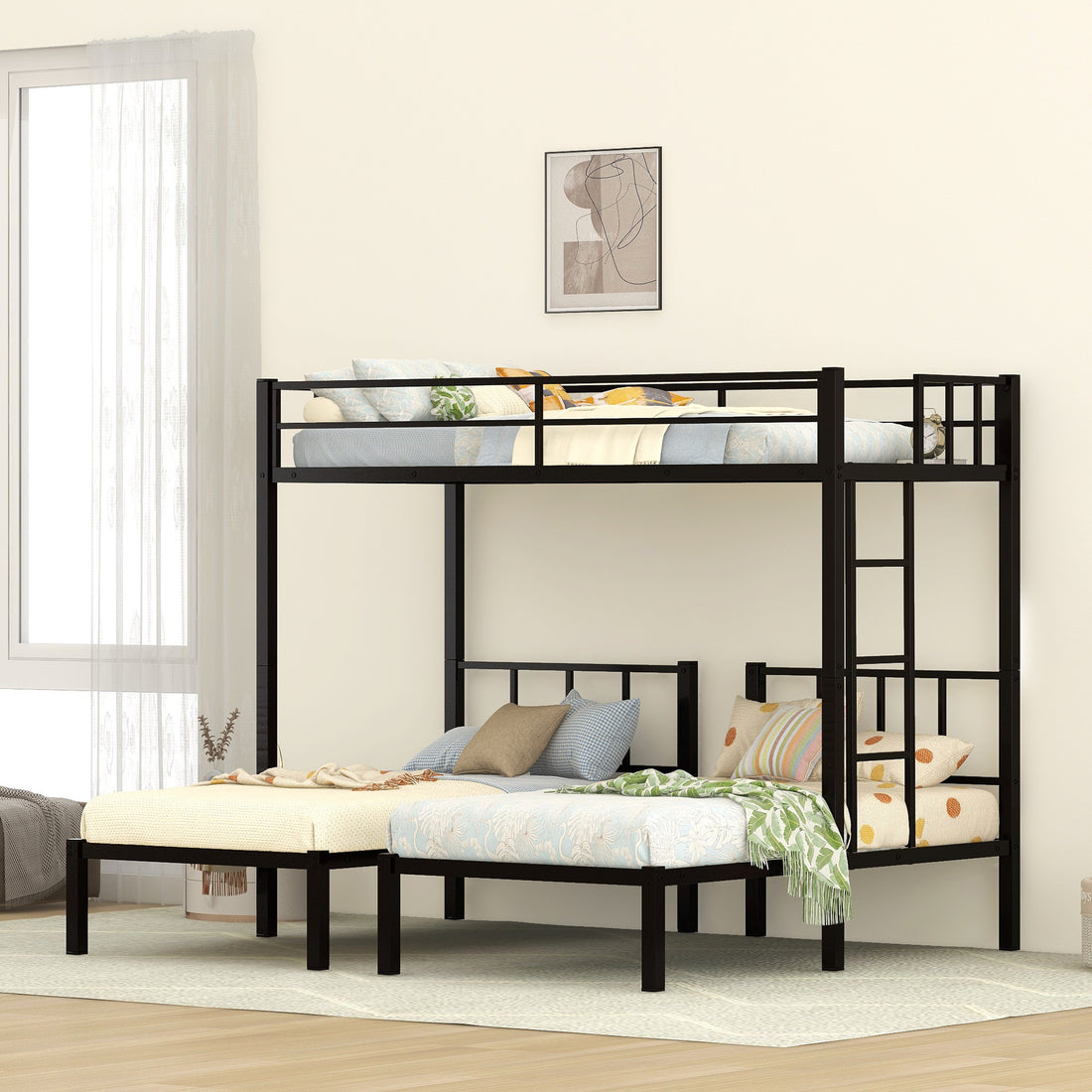 Twin Over Twin & Twin Bunk Beds For 3, Twin Xl