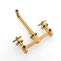 Bathroom Faucet Wall Mounted Bathroom Sink Faucet gold-brass