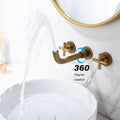 Bathroom Faucet Wall Mounted Bathroom Sink Faucet bronze-brass