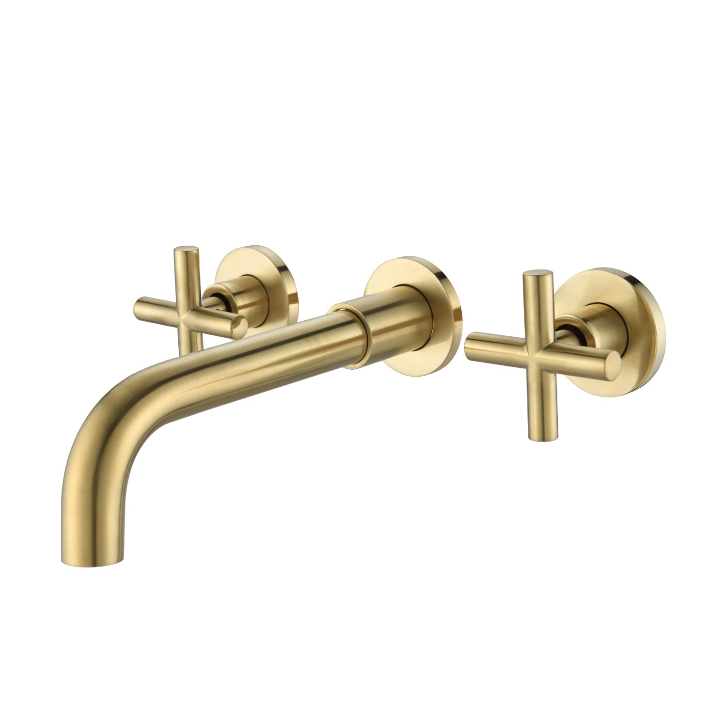 Bathroom Faucet Wall Mounted Bathroom Sink Faucet gold-brass