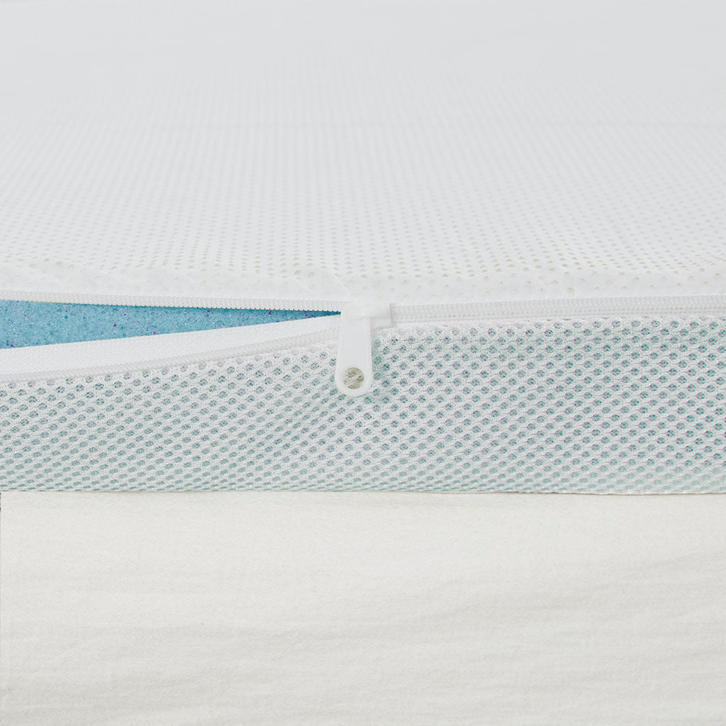 All Season Reversible Hypoallergenic Cooling Mattress white-polyester