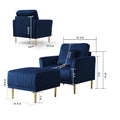 Accent Chair With Ottoman, Single Sofa Chair And