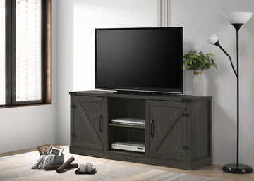 Salma Dark Gray 58" Wide Tv Stand with 2 Open