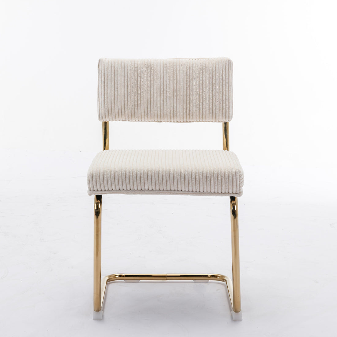 Modern Dining Chairs With Corduroy Fabric,Gold