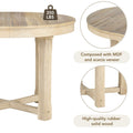 5 Piece Dining Table Set, Two Size Round To Oval natural wood wash-solid wood+mdf