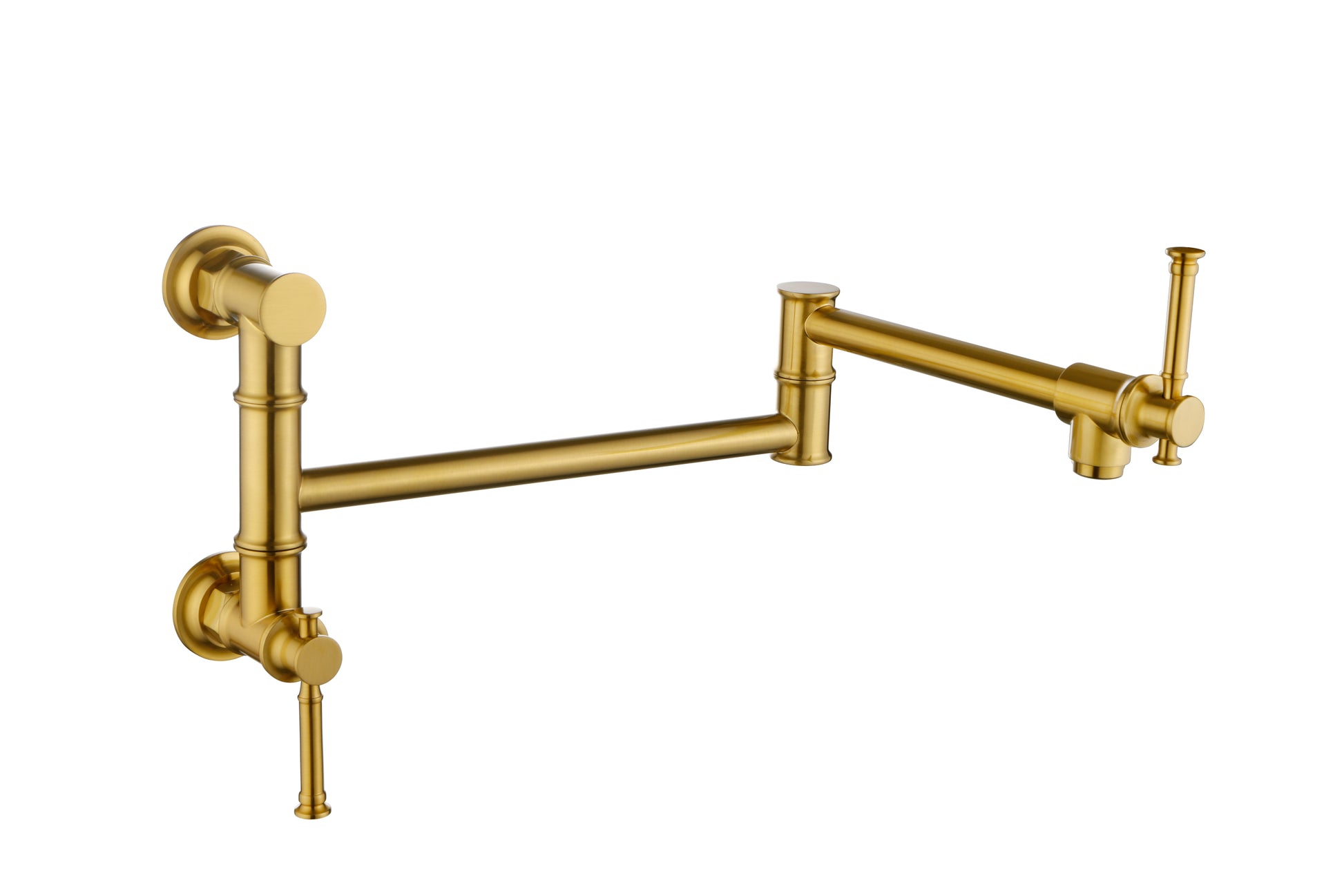 Pot Filler Faucet Wall Mount Pot Filler Faucet, Modern gold-brass