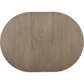 5 Piece Dining Table Set, Two Size Round To Oval brown+white-solid wood+mdf