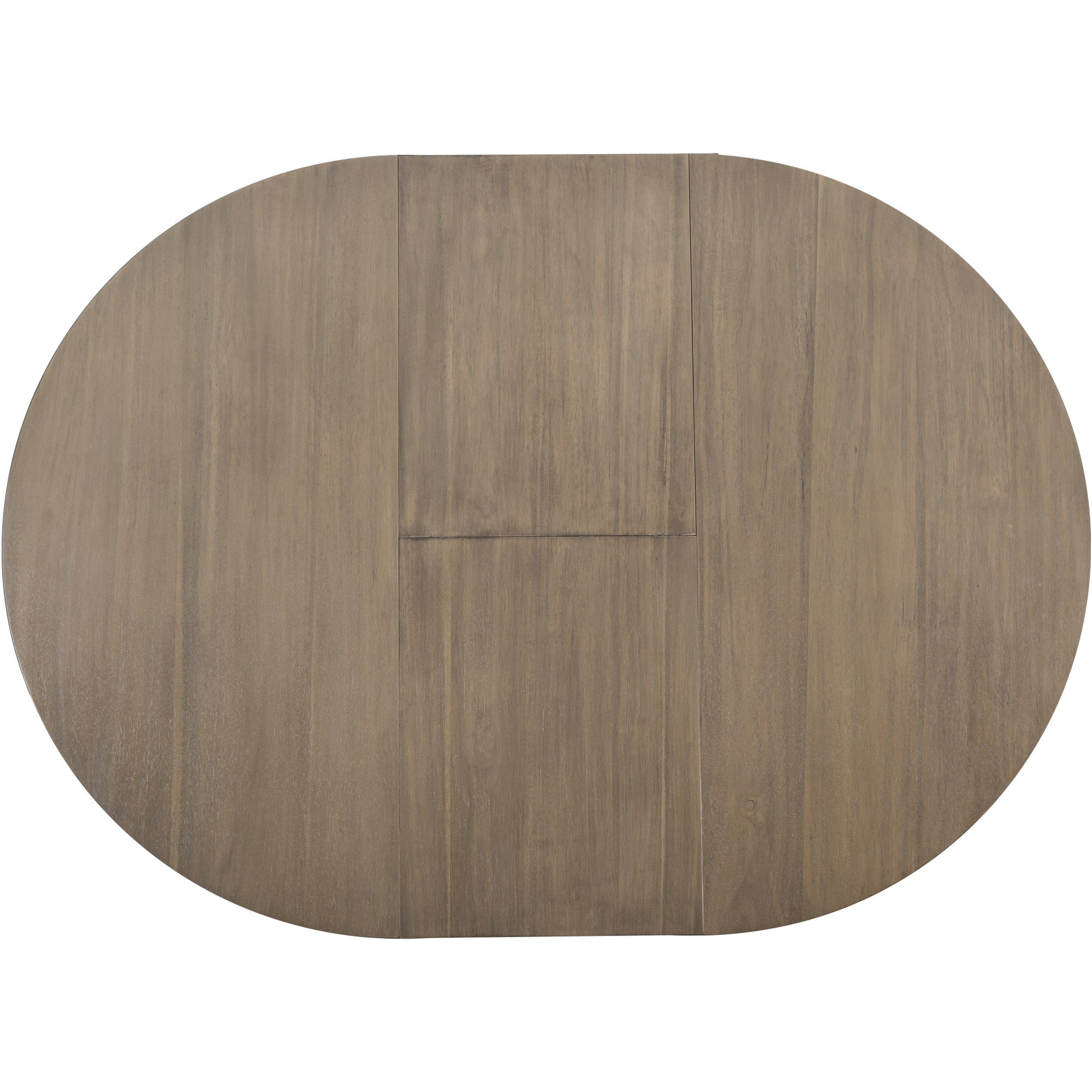 5 Piece Dining Table Set, Two Size Round To Oval brown+white-solid wood+mdf