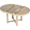 5 Piece Dining Table Set, Two Size Round To Oval natural wood wash-solid wood+mdf