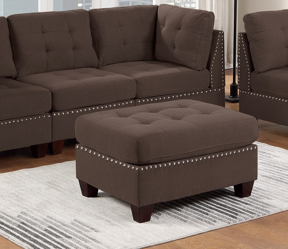 Living Room Furniture Tufted Ottoman Black Coffee coffee-primary living space-tufted