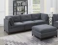 Modular Living Room Furniture Ottoman Ash Chenille gun ash-chenille-primary living